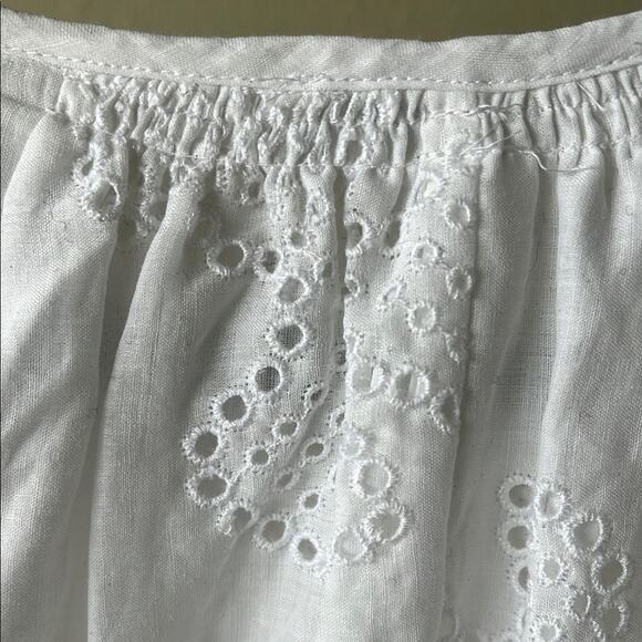 NWT FRAME White Eyelet Puff Sleeve Dress - size Large - Picture 14 of 14